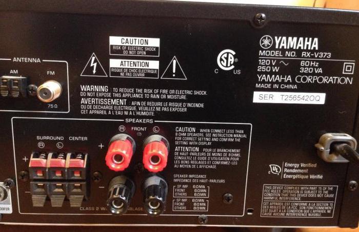 especificações do receptor yamaha 373