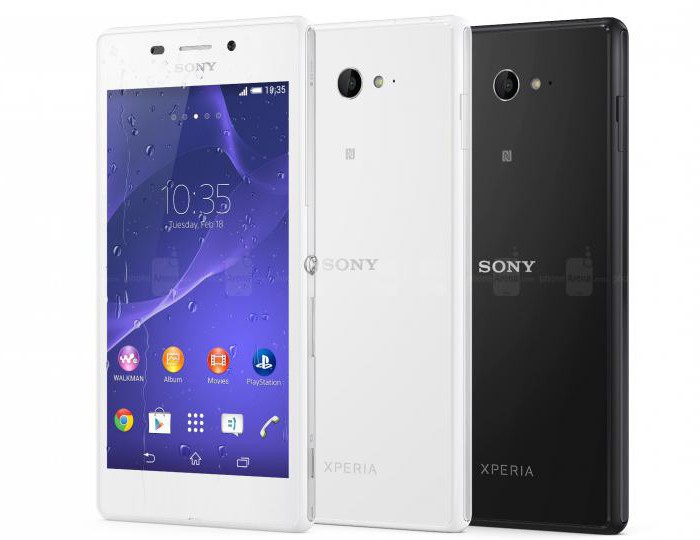 Spesifikasjoner for Sony xperia m2 aqua smarttelefon 