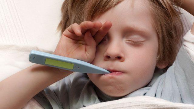 temperature in children with bronchitis 